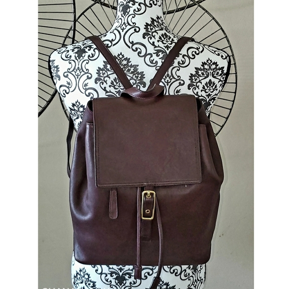 Coach 9827 Vintage Legacy West Hampton Mocha Leather Daypack/Backoack - Picture 1 of 12